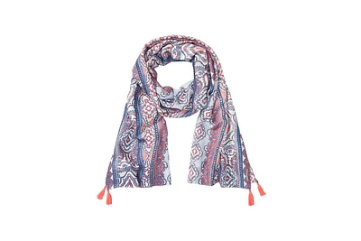 Olsen Ornamental Borer Print Tassel Scarf