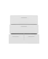 Goshen Dresser, 4 Drawers, 4 Legs, White