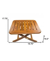 Rectangular Solid Wood End Table for Sofa Side Storage and Home Styling