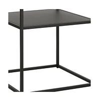 Steel Square End Table with Shelf – Minimalist Design for Modern Spaces