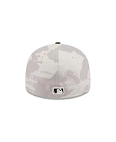 New Era Men's Light Beige/Olive Minnesota Twins 2025 Armed Forces Day Low Profile 59FIFTY Fitted Hat
