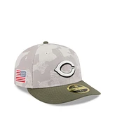New Era Men's Light Beige/Olive Cincinnati Reds 2025 Armed Forces Day Low Profile 59FIFTY Fitted Hat