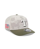 New Era Men's Light Beige/Olive Texas Rangers 2025 Armed Forces Day 9SEVENTY Adjustable Hat