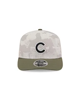 New Era Men's Light Beige/Olive Chicago Cubs 2025 Armed Forces Day 9SEVENTY Adjustable Hat