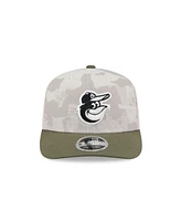 New Era Men's Light Beige/Olive Baltimore Orioles 2025 Armed Forces Day 9SEVENTY Adjustable Hat