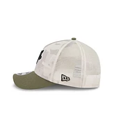New Era Men's Light Beige/Olive Toronto Blue Jays 2025 Armed Forces Day 9FORTY M-Crown A-Frame Adjustable Hat