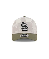 New Era Men's Light Beige/Olive St. Louis Cardinals 2025 Armed Forces Day 9FORTY M-Crown A-Frame Adjustable Hat