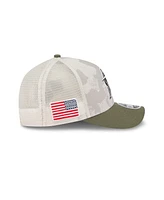 New Era Men's Light Beige/Olive Miami Marlins 2025 Armed Forces Day 9FORTY M-Crown A-Frame Adjustable Hat