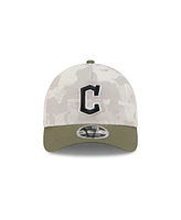 New Era Men's Light Beige/Olive Cleveland Guardians 2025 Armed Forces Day 9FORTY M-Crown A-Frame Adjustable Hat