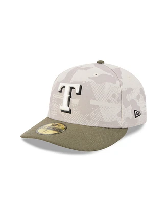 New Era Men's Light Beige/Olive Texas Rangers 2025 Armed Forces Day 59FIFTY Fitted Hat