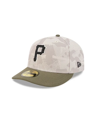 New Era Men's Light Beige/Olive Pittsburgh Pirates 2025 Armed Forces Day 59FIFTY Fitted Hat