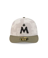 New Era Men's Light Beige/Olive Minnesota Twins 2025 Armed Forces Day 59FIFTY Fitted Hat