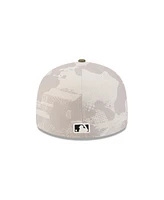New Era Men's Light Beige/Olive Kansas City Royals 2025 Armed Forces Day 59FIFTY Fitted Hat