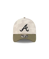 New Era Men's Light Beige/Olive Atlanta Braves 2025 Armed Forces Day 39THIRTY Flex Hat