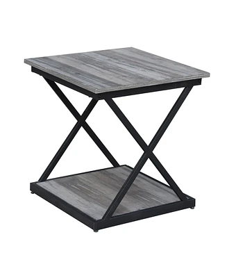 Manufactured Wood Square End Table – Space-Saving Side Table for Living Room or Entryway