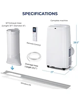 12000 Btu 3-in-1 Portable Air Conditioner with Remote Control
