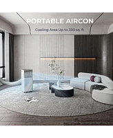 10000 Btu Portable Air Conditioner, 3-in-1 Ac Unit with Fan, Dehumidifier, 24H Timer, Remote Control, Sleep Mode, Cools Rooms up to 350 Sq.Ft