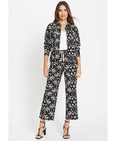 Olsen Women's Anna Fit Ornamental Cropped Pant
