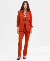Tahari Asl Women's Double-Breasted Ruched-Sleeve Jacket