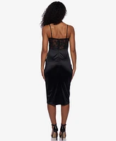 B Darlin Juniors' Sequined Lace Corset Midi Dress