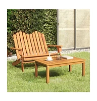 2 Piece Adirondack Patio Lounge Set Solid Wood Acacia