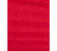 B Darlin Juniors' Notch-Neck Ruched Slit-Front Gown