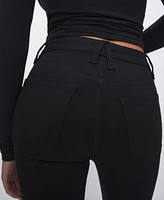 Good American Women's Never Fades Good Legs High-Rise Straight-Leg Jeans