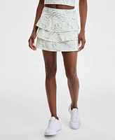 Id Ideology Women's Fluid Zebra Printed Flounce Skort, Exclusively at Macy's