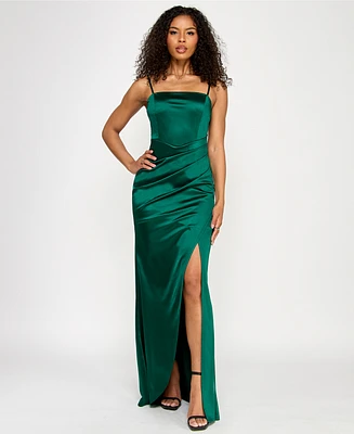 Emerald Sundae Juniors' Pleated Gown