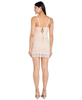 Morgan & Company Women's Tie-Back Lace Cocktail Dress