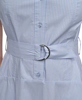 Dkny Jeans Women's Dropped Waist Button-Front Collared Dress - EDS