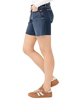 Silver Jeans Co. Women's Suki Mid Rise Curvy Fit Mid-Thigh Shorts