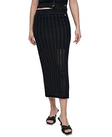 Dkny Jeans Women's Cable Pointelle-Stitch Skirt