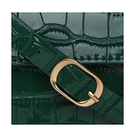 Women's Green Textured Leather Handbag