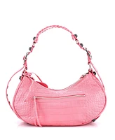 Pre-Owned Balenciaga Small Le Cagole Giant Studs Shoulder Bag Embossed Leather