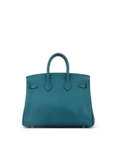 Pre-Owned Hermes Birkin 25 Handbag Swift with Palladium Hardware