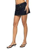 Edikted Women's Mayanne Denim Mini Skirt
