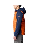 Columbia Men's Navy/Orange Florida Gators Out-Shield Hybrid Full-Zip Hoodie Jacket