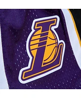 Mitchell & Ness Men's Purple/Black Los Angeles Lakers 2009/10 Hardwood Classics Fadeaway Reload 3.0 Swingman Shorts