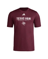 Adidas Men's Maroon Texas A&M Aggies Locker On-Court The Fade Pregame Aeroready T-Shirt