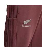 Adidas Men's Maroon New Zealand Rugby All Blacks Pants