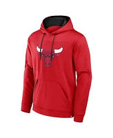 Fanatics Men's Red Chicago Bulls Reserve Defender Pullover Hoodie