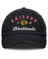 Fanatics Women's Black Chicago Blackhawks Fundamental Dasher Arch Adjustable Hat