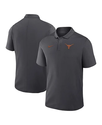 Nike Men's Anthracite Texas Longhorns Primetime Victory Primary Logo Performance Polo Shirt
