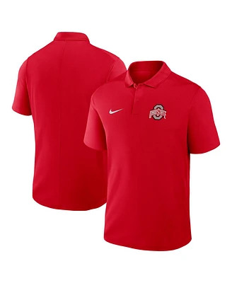 Nike Men's Scarlet Ohio State Buckeyes Primetime Victory Primary Logo Performance Polo Shirt