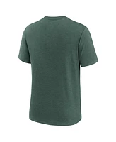 Nike Men's Heather Green Athletics Logo Tri-Blend T-Shirt