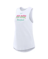 Nike Women's White San Diego Padres City Connect Tricode High Neck Performance Tank Top