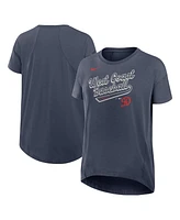 Nike Women's Charcoal Los Angeles Dodgers 2025 City Connect Flowy Fashion Tri-Blend Performance T-Shirt