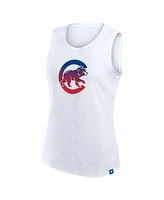 Fanatics Women's White Chicago Cubs Activate Slub Tank Top