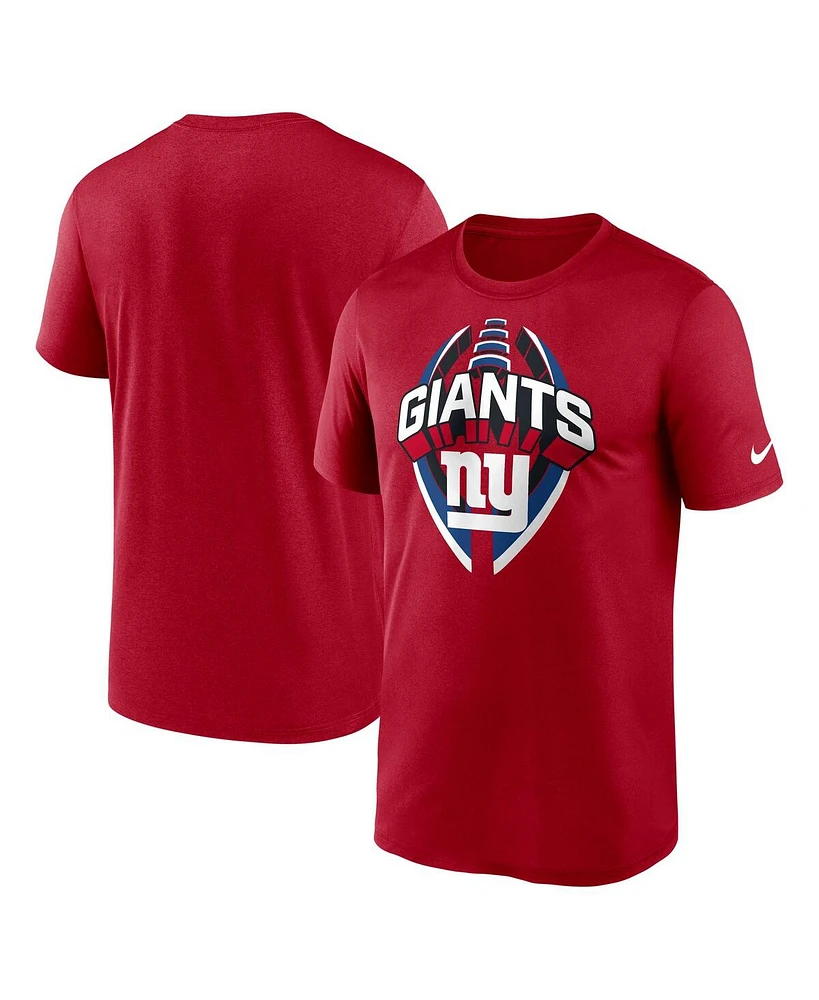 Nike Men's Red New York Giants Legend Icon Performance T-Shirt